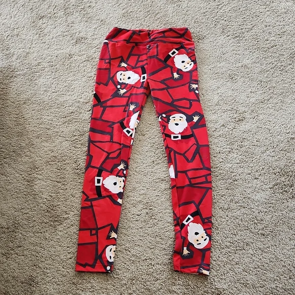 LuLaRoe Pants Jumpsuits Lularoe Santa Leggings Poshmark